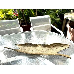 Large Tree Bark Gold Metal Decorative Centerpiece Tray Size 31"L x 6"W Unbranded